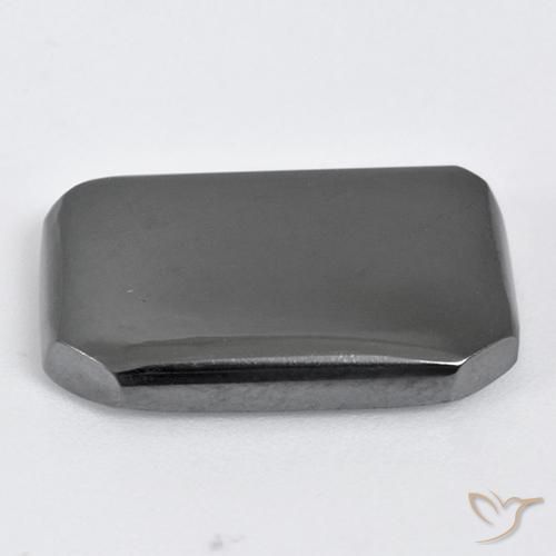 Ematite Grigio medio naturale da 19.94 ct, Ottagonale / Taglio smeraldo, Opaco