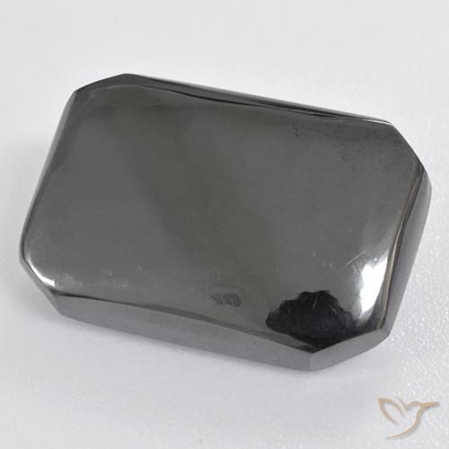 Ematite Grigio medio naturale da 21.90 ct, Ottagonale / Taglio smeraldo, Opaco
