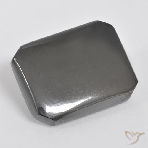 Ematite Grigio medio naturale da 19.67 ct, Ottagonale / Taglio smeraldo, Opaco