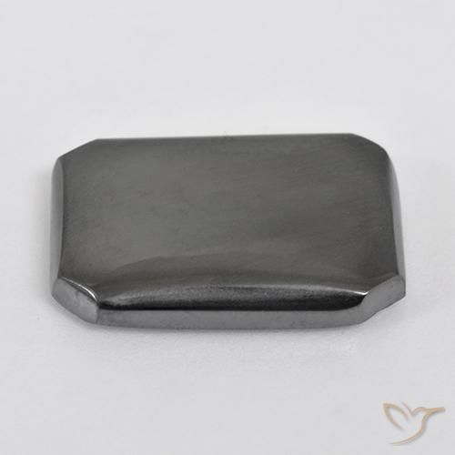 Ematite Grigio medio naturale da 19.67 ct, Ottagonale / Taglio smeraldo, Opaco