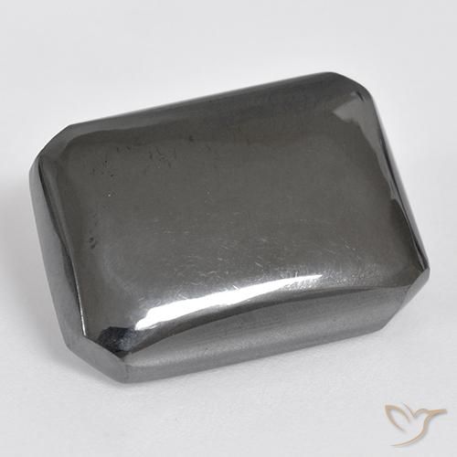 Ematite Grigio medio naturale da 25.04 ct, Ottagonale / Taglio smeraldo, Opaco