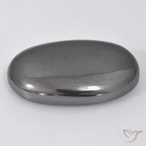 Ematite Grigio medio naturale da 31.18 ct, Ovale, Opaco