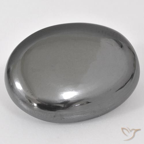 38.86ct Naturale Grigio medio Ematite, Ovale, Opaco
