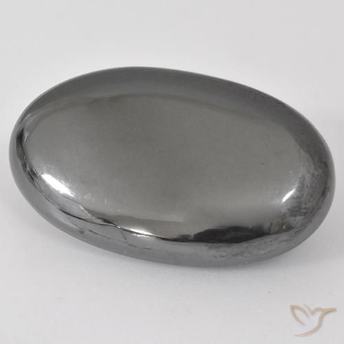 Ematite Grigio medio naturale da 27.13 ct, Ovale, Opaco