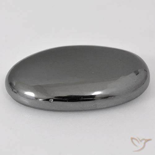 Ematite Grigio medio naturale da 27.13 ct, Ovale, Opaco