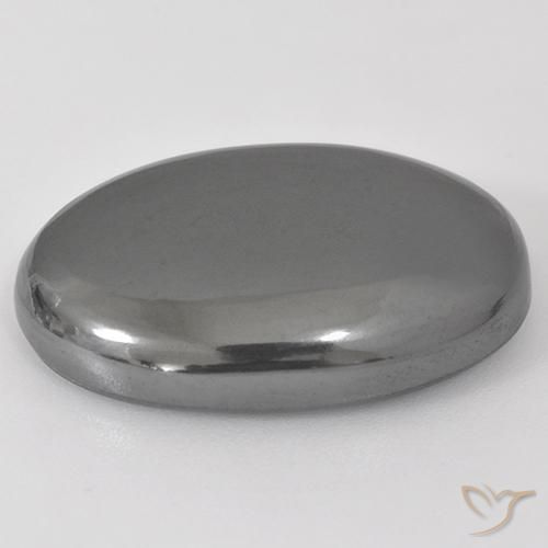 Ematite Grigio medio naturale da 32.02 ct, Ovale, Opaco