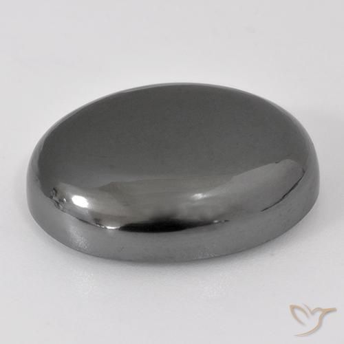 Ematite Grigio argento naturale da 38.37 ct, Ovale, Opaco