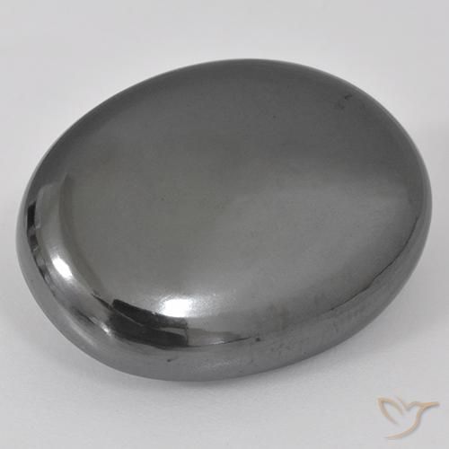 38.87ct Naturale Grigio argento Ematite, Ovale, Opaco