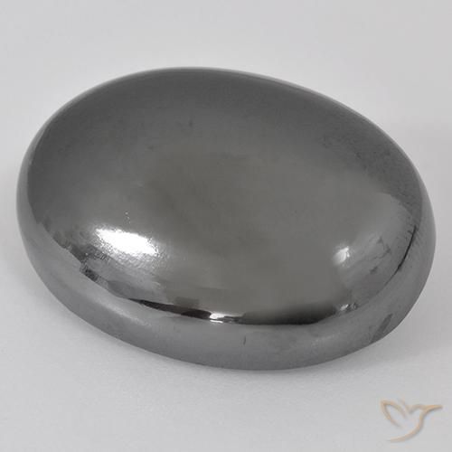 Ematite Grigio argento naturale da 41.28 ct, Ovale, Opaco