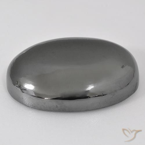 Ematite Grigio argento naturale da 41.28 ct, Ovale, Opaco