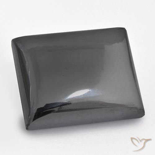 22.78ct Naturale Grigio argento Ematite, Taglio a baguette, Opaco