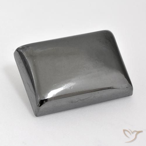 25.84ct Naturale Grigio argento Ematite, Taglio a baguette, Opaco