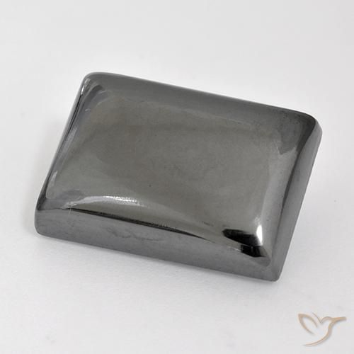 Ematite Grigio argento naturale da 25.84 ct, Taglio a baguette, Opaco