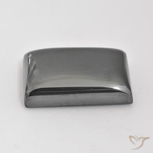 Ematite Grigio argento naturale da 25.84 ct, Taglio a baguette, Opaco