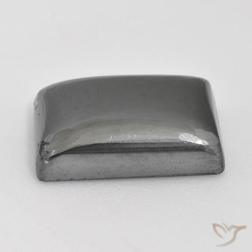 Ematite naturale grigio da 13,85 ct, baguette, opaco