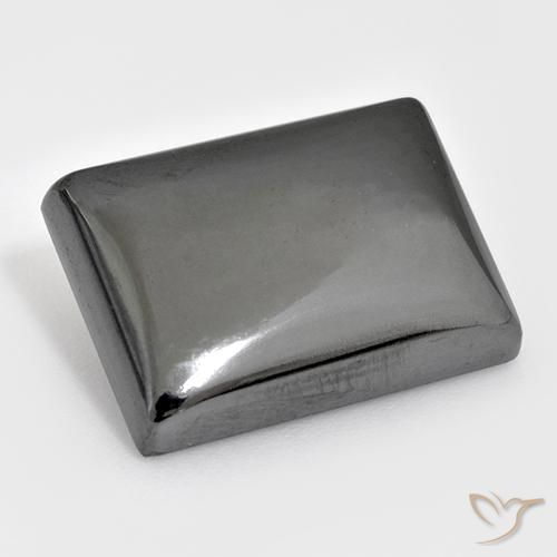 Ematite Grigio argento naturale da 27.10 ct, Taglio a baguette, Opaco