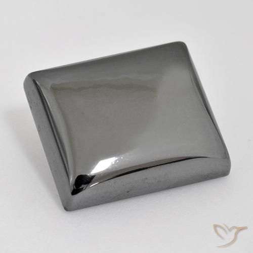 30.37ct Naturale Grigio argento Ematite, Taglio a baguette, Opaco