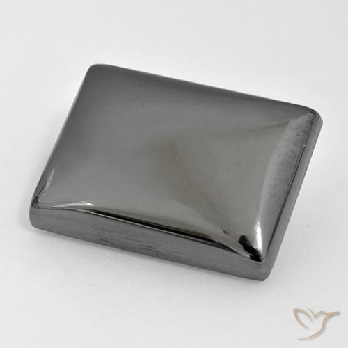 26.82ct Naturale Grigio medio Ematite, Taglio a baguette, Opaco