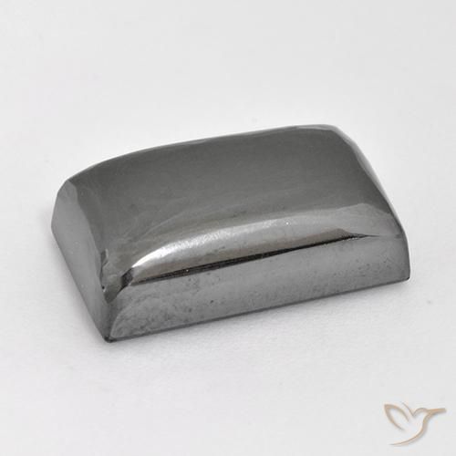 Ematite Grigio argento naturale da 19.79 ct, Taglio a baguette, Opaco