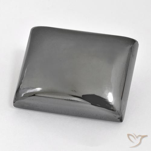 28.12ct Naturale Grigio argento Ematite, Taglio a baguette, Opaco