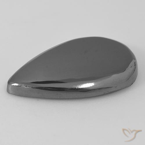 Ematite Grigio medio naturale da 22.23 ct, Forma a pera, Opaco