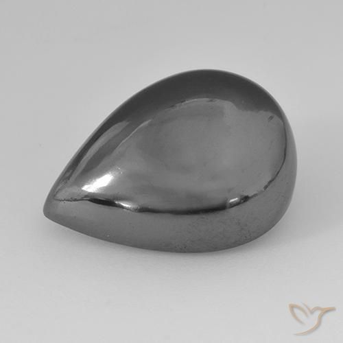 31.32ct Naturale Grigio Ematite, Forma a pera, Opaco