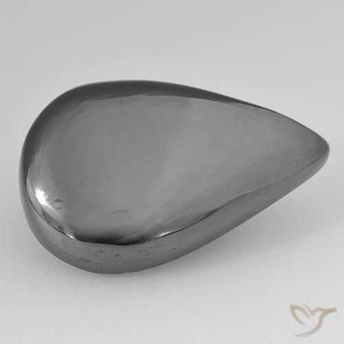 26.52ct Naturale Grigio medio Ematite, Forma a pera, Opaco