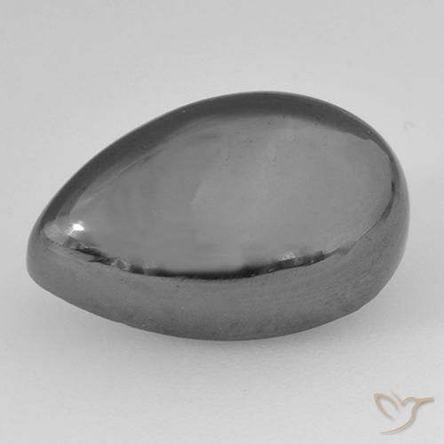 14.37ct Naturale Grigio medio Ematite, Forma a pera, Opaco