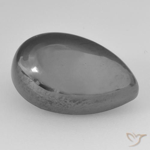Ematite Grigio medio naturale da 14.37 ct, Forma a pera, Opaco