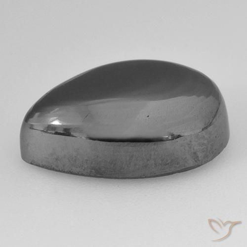 Ematite Grigio medio naturale da 14.37 ct, Forma a pera, Opaco