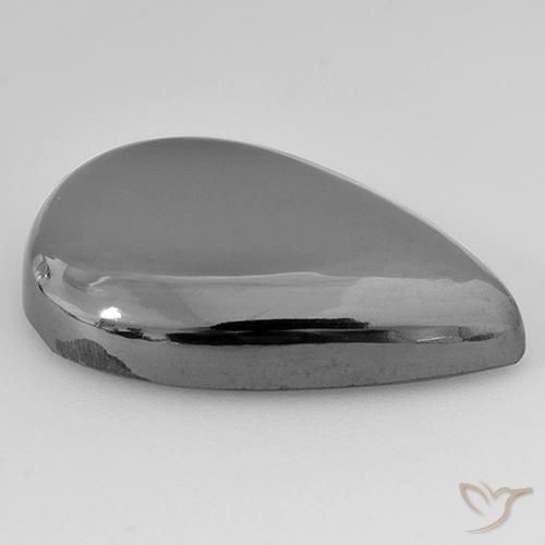 Ematite Grigio medio naturale da 28.34 ct, Forma a pera, Opaco