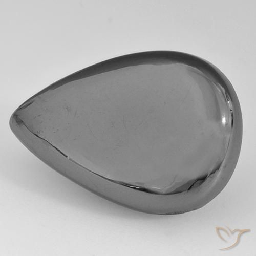 Ematite Grigio medio naturale da 28.34 ct, Forma a pera, Opaco
