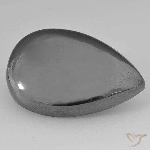 31.99ct Naturale Grigio medio Ematite, Forma a pera, Opaco