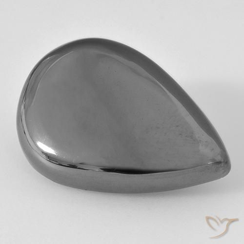 Ematite Grigio medio naturale da 28.33 ct, Forma a pera, Opaco