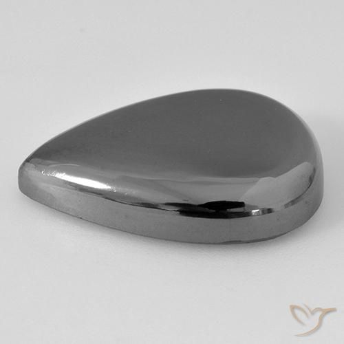 Ematite Grigio medio naturale da 28.33 ct, Forma a pera, Opaco