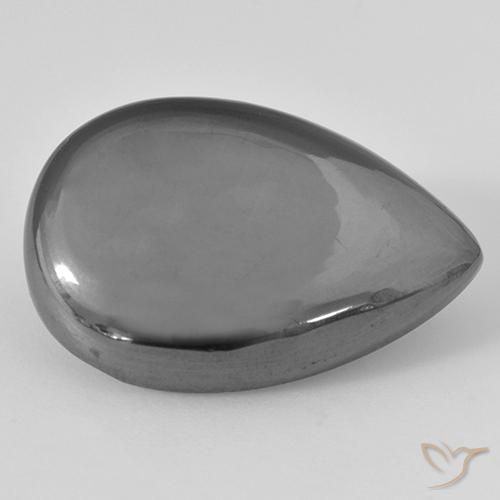 29.68ct Naturale Grigio medio Ematite, Forma a pera, Opaco