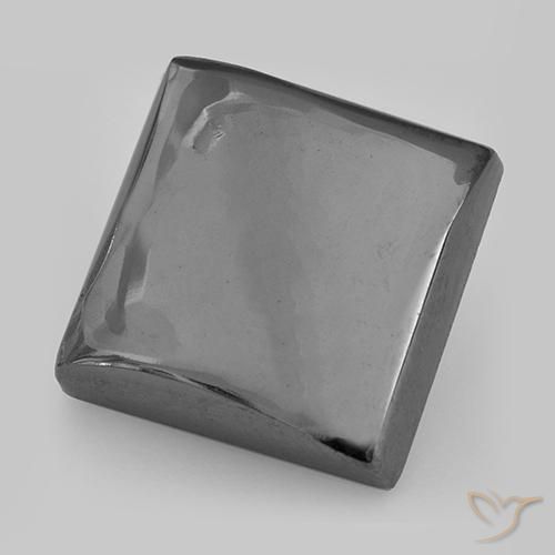 25.13ct Naturale Grigio medio Ematite, Quadrato, Opaco