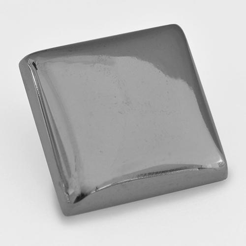 Ematite naturale grigio da 18,67 ct, quadrato, opaco
