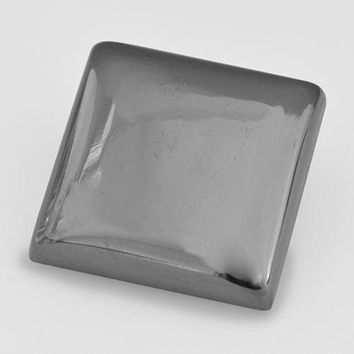 Ematite naturale grigio da 18,67 ct, quadrato, opaco