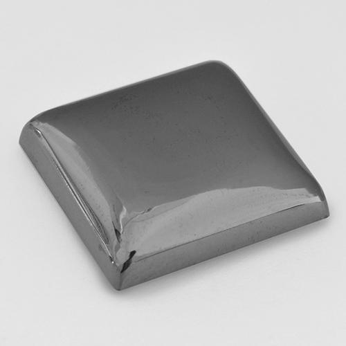 Ematite naturale grigio da 18,67 ct, quadrato, opaco