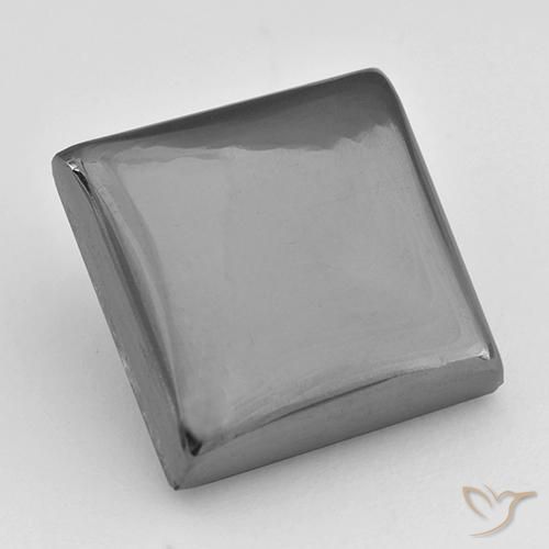 27.30ct Naturale Grigio medio Ematite, Quadrato, Opaco