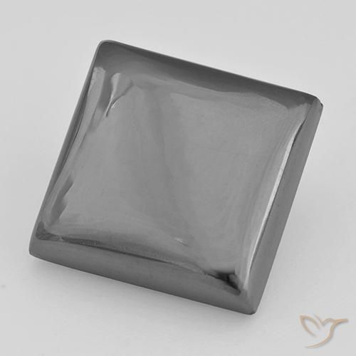 Ematite Grigio medio naturale da 27.30 ct, Quadrato, Opaco