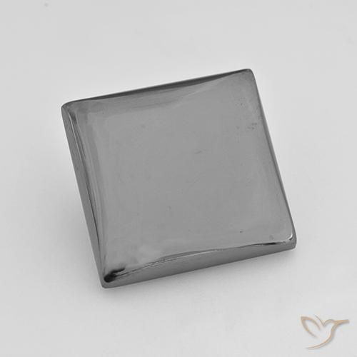 20.31ct Naturale Grigio medio Ematite, Quadrato, Opaco