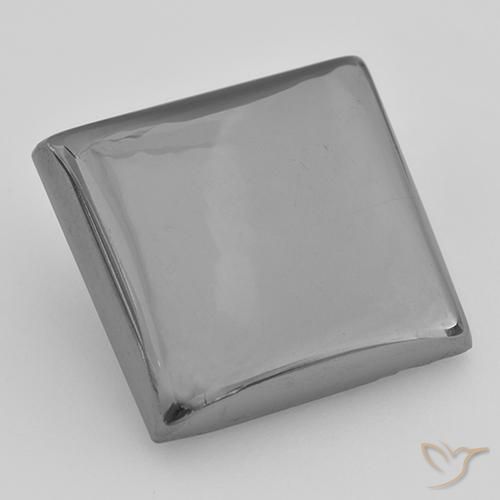 Ematite Grigio argento naturale da 24.23 ct, Quadrato, Opaco