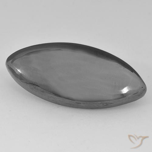 Ematite Grigio medio naturale da 14.12 ct, Taglio marquise, Opaco