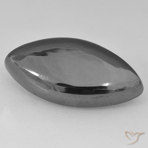 19.85ct Naturale Grigio medio Ematite, Taglio marquise, Opaco