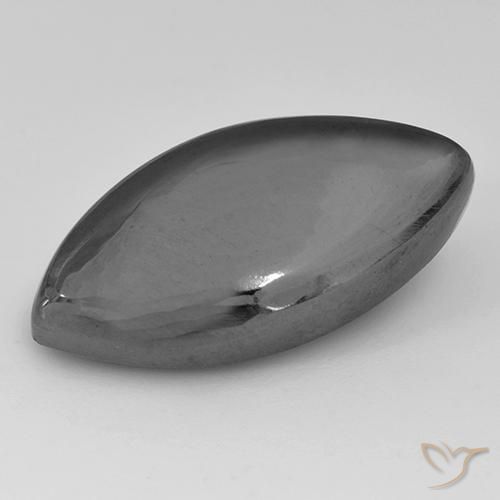 Ematite Grigio medio naturale da 19.85 ct, Taglio marquise, Opaco