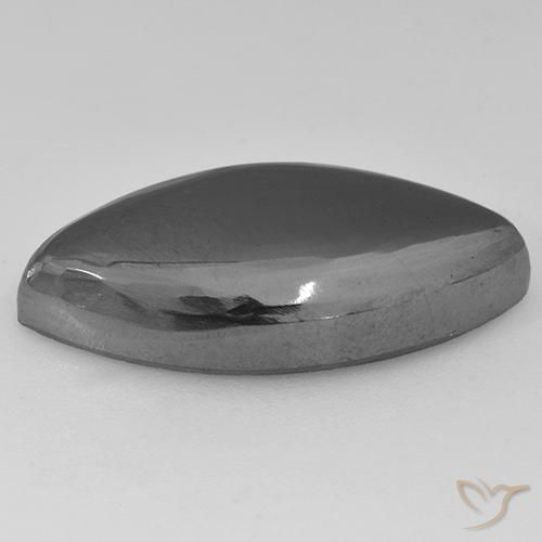 Ematite Grigio medio naturale da 19.85 ct, Taglio marquise, Opaco