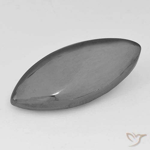 12.42ct Naturale Grigio argento Ematite, Taglio marquise, Opaco