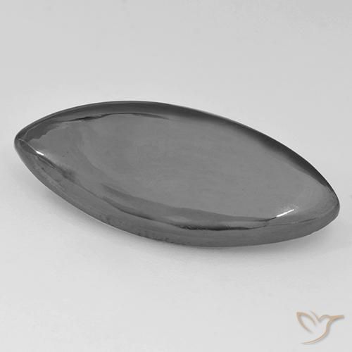 Ematite Grigio argento naturale da 12.42 ct, Taglio marquise, Opaco